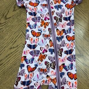Colorful Butterfly Print Baby Onesie